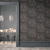 Siward Charcoal Metallic Marble by Arthouse Wallpaper – Brewster Home Fashions AH296702
