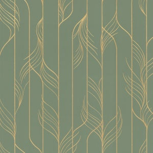 Elemental Thread White & Gold by Candice Olson Metallic Stripe Wallpaper – York Designer Series DF3301