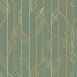 Elemental Thread White & Gold by Candice Olson Metallic Stripe Wallpaper – York Designer Series DF3301