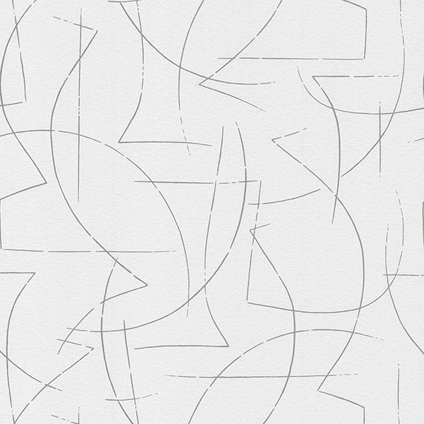 Enzo White Abstract Wallpaper – Warner 4184-4932