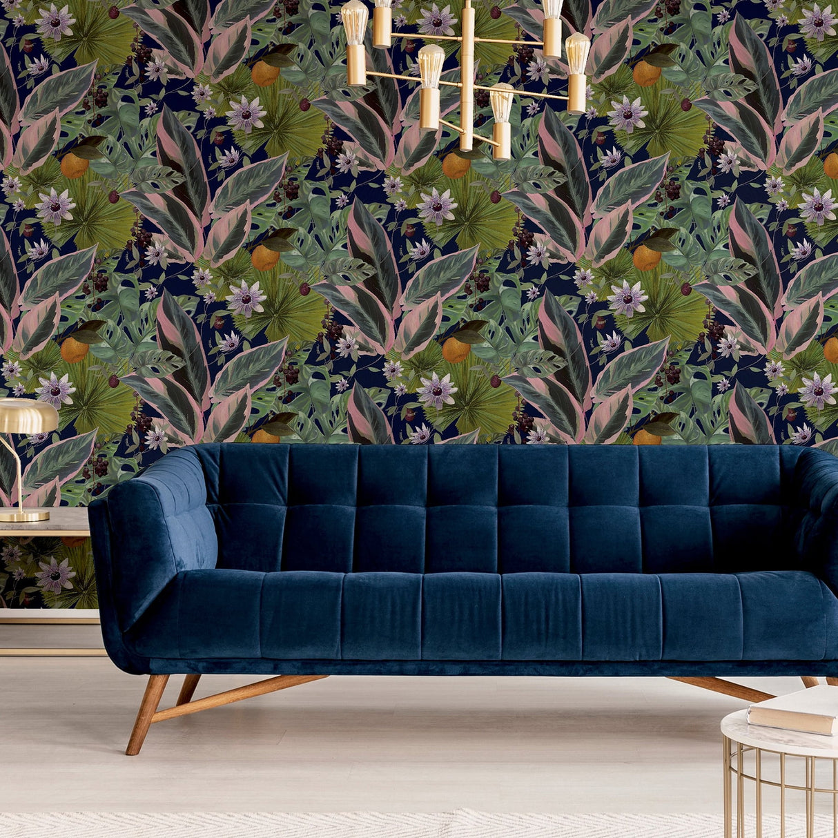 Etta Navy by Arthouse Tropical Wallpaper – Brewster Home Fashions AH921703