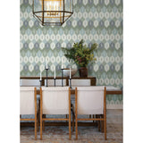 Abilene Sea Green by A-Street Prints Ikat Wallpaper- A-Street Prints 4147-27406
