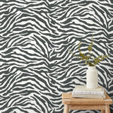Shoshana Black by Fine Decor Modern Zebra Wallpaper – Brewster Home Fashions FD43801