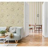 Juliette Light Yellow by Fine Decor Jacobean Wallpaper – Brewster Home Fashions FD43452