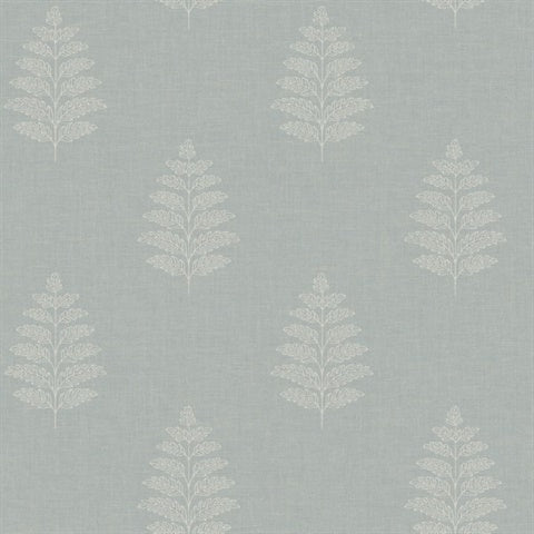 Frond Light Blue leaf wallpaper by Chesapeake