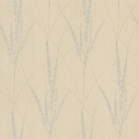 Graceful Willow Putty Wallpaper GN2641 by York Wallcoverings