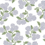 Rifle Paper Co. Hydrangea Lilac & White Peel & Stick Wallpaper PSW1621RL pattern detail