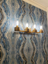 Kaleidoscope Blue by York Wallcoverings Abstract Wallpaper – York Wallcoverings BH8398