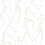 Joyful Dancers Pearl Wallpaper by York Wallcoverings, pattern ZM2833