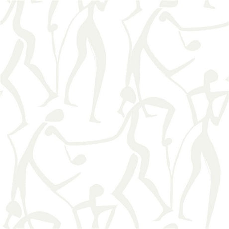 Joyful Dancers Pearl Wallpaper by York Wallcoverings, pattern ZM2833