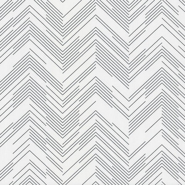 Kian Charcoal Modern Chevron Wallpaper pattern detail