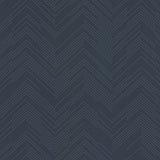 Kian Indigo Modern Chevron Wallpaper by Warner, indigo linear chevron pattern