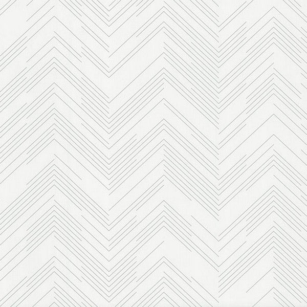Kian White Modern Chevron Wallpaper, 54 in x 90 ft roll, pattern 4184-4953