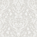 Kiwassa Grey Antler Damask Wallpaper by Chesapeake