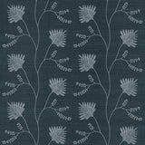Laelynn Navy embroidered sisal grasscloth wallpaper MX9608 by Ronald Redding