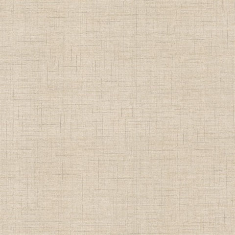 Leon Beige Faux Fabric Wallpaper by Warner – Brewster Home Fashions 4207-5419