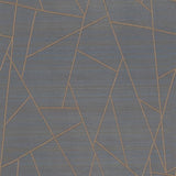 Lisle Sapphire geometric vinyl wallpaper by York Wallcoverings