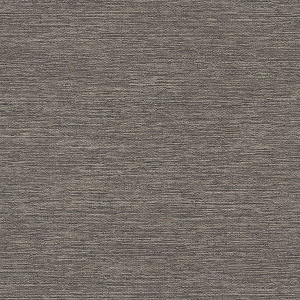 Mae Charcoal Faux Grasscloth Wallpaper sample close-up
