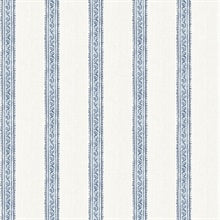 Mandevilla Blue by Chesapeake Vine Stripe Wallpaper- Brewster Home Fashions 4148-27428