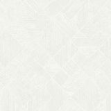 Marquetry White Tile Wallpaper swatch showing diamond grid tile motif