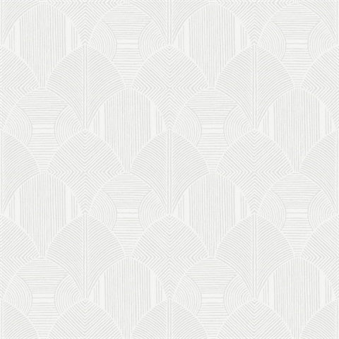 Meyberg Silver geometric non woven wallpaper, 27 in x 27 ft roll