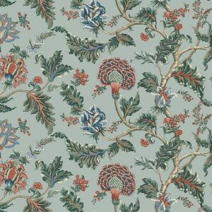 Monroe Blue by Ronald Redding Floral Wallpaper – York Designer Series MX9624W