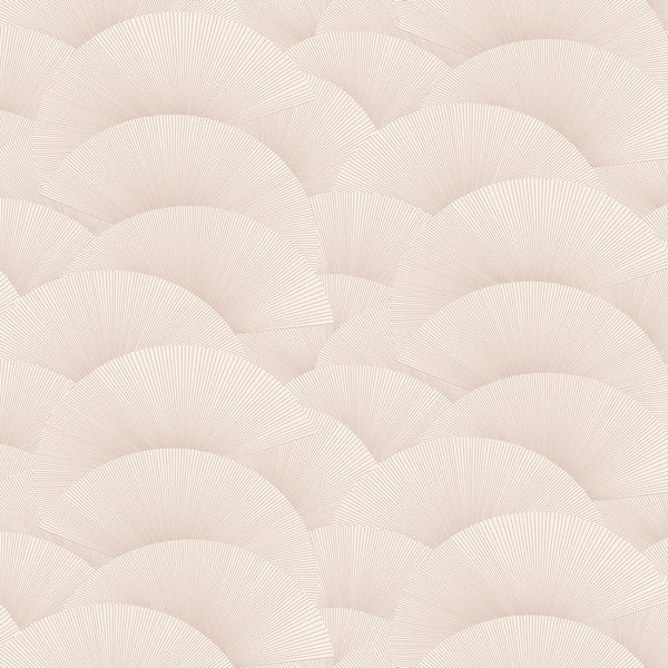 Morning Shell geometric scalloped fan pattern in blush by Ronald Redding – ZA8026