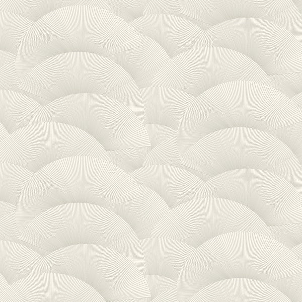 Morning Shell White & Silver Wallpaper sample by Ronald Redding