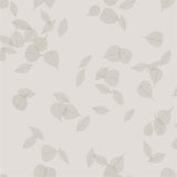 Myles Light Grey Leaves Wallpaper
