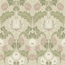 Myrtle Dove by A-Street Prints Floral Ogee Wallpaper – Brewster Home Fashions 4171-82056