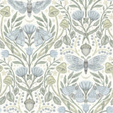 Mystic Moth Sky Blue Forest Magic Wallpaper by Chesapeake