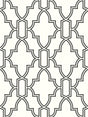 Black and white tile trellis peel and stick wallpaper with satin finish