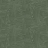 Reid Evergreen Woven Geometric Wallpaper by A‑Street Prints – green geometric linework swatch
