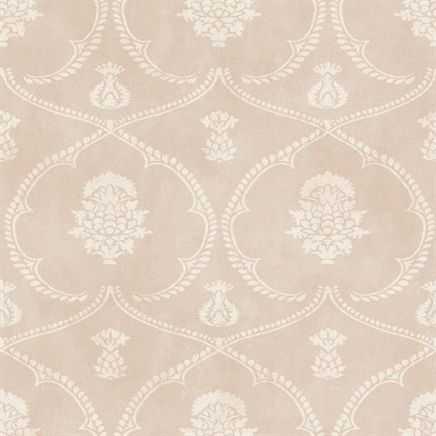 Royal Damask Blush Wallpaper by Ronald Redding, MX9646