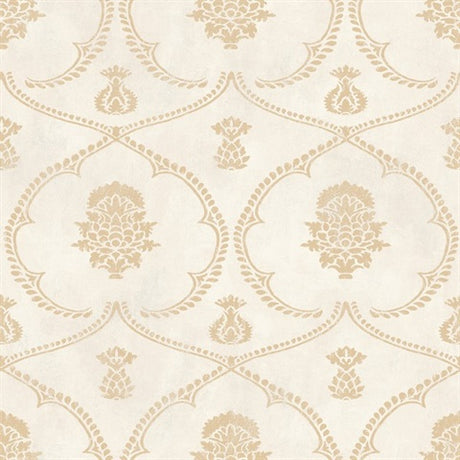 Royal Damask Soft Gold Wallpaper by Ronald Redding – MX9643