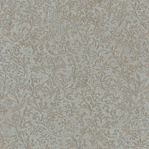 Sculpted Floral Gold Relief Wallpaper – Antonina Vella MA35532