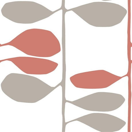 Sculpted Vines Vermillion & Graphite modern botanical wallpaper by York Wallcoverings ZM2802
