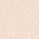Stjarnhimmel Pink night sky stars wallpaper with whimsical shooting stars and metallic accents