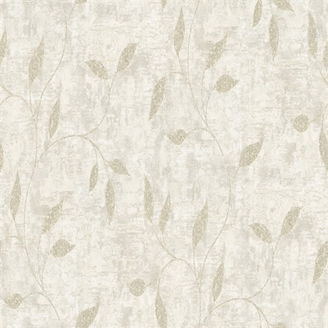 Stonewall Ivory Vine Wallpaper by Advantage, 20.9 in x 30 ft roll, approx. 52.3 sq ft coverage