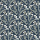 Tap Root Dark Blue Floral Damask Wallpaper by Chesapeake, SKU 4169-27600