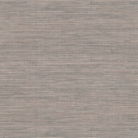 Winn Dark Brown Faux Grasscloth Wallpaper by Warner, SKU 4174-4600