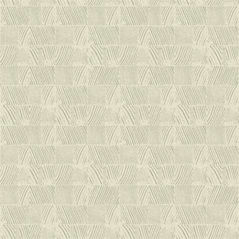 York Wallcoverings Woodcut Green & Stone Wallpaper GN2624