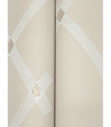Ellena Beige by Ronald Redding Geometric Ogee Non Woven Wallpaper- York Designer Series ZA8034
