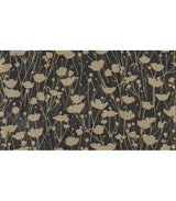 Shimmering Poppies Black & Gold Wallpaper ZA8066